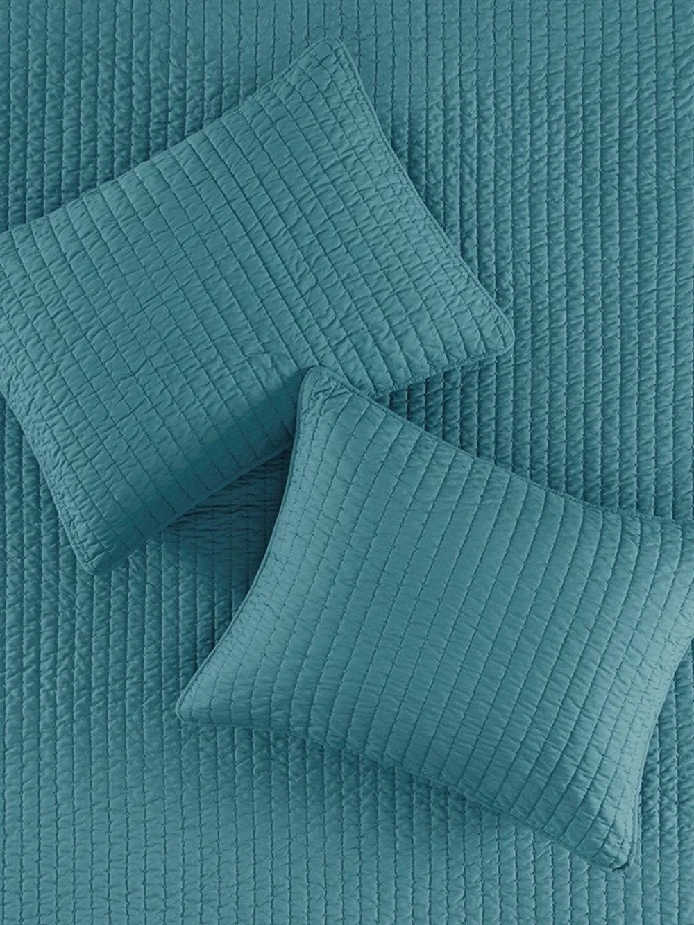 Madison Park Keaton King Cal King Teal Quilt Set